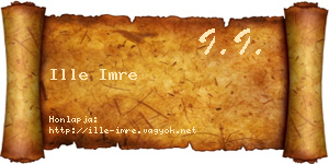 Ille Imre névjegykártya